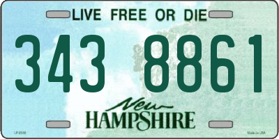 NH license plate 3438861