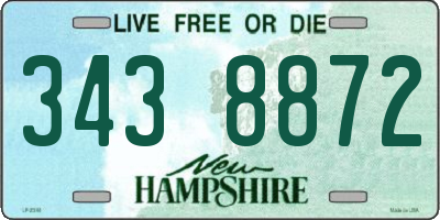 NH license plate 3438872