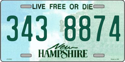 NH license plate 3438874
