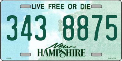 NH license plate 3438875