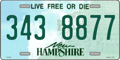 NH license plate 3438877