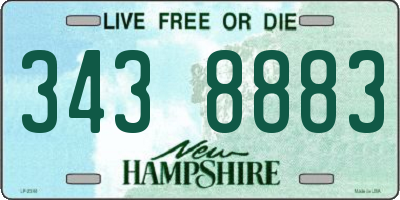 NH license plate 3438883
