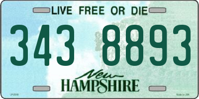 NH license plate 3438893