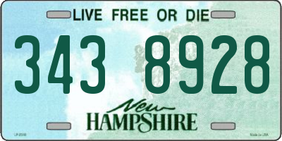 NH license plate 3438928