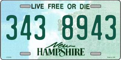NH license plate 3438943