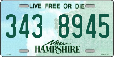 NH license plate 3438945