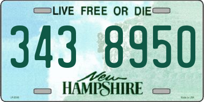 NH license plate 3438950