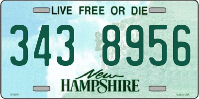 NH license plate 3438956