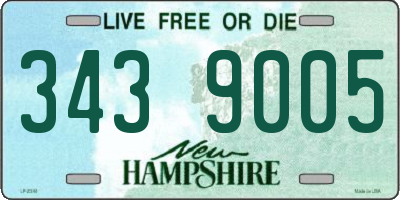 NH license plate 3439005