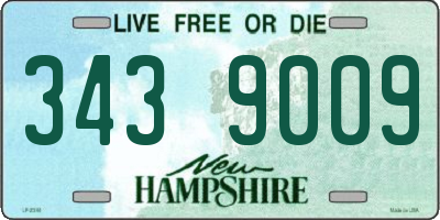 NH license plate 3439009