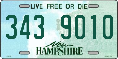 NH license plate 3439010