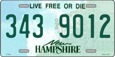 NH license plate 3439012