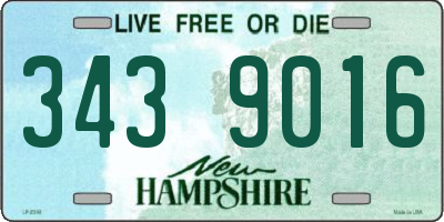 NH license plate 3439016