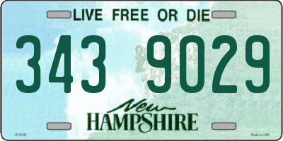 NH license plate 3439029