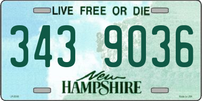 NH license plate 3439036