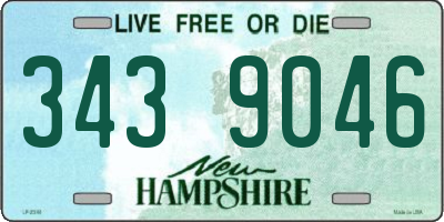 NH license plate 3439046