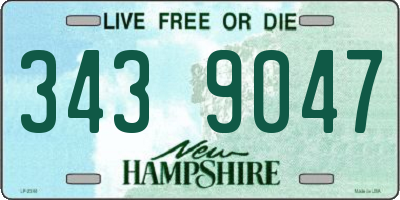 NH license plate 3439047