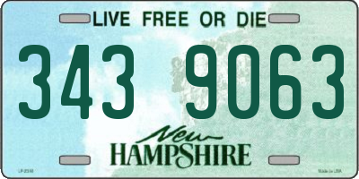 NH license plate 3439063