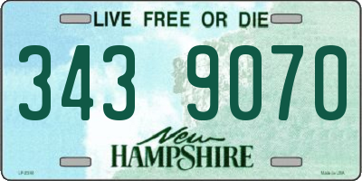 NH license plate 3439070