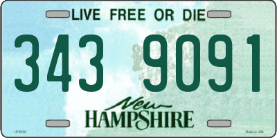 NH license plate 3439091