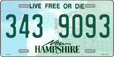 NH license plate 3439093