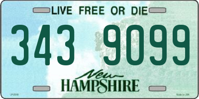 NH license plate 3439099