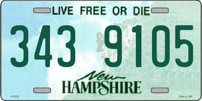 NH license plate 3439105