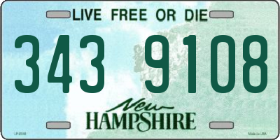 NH license plate 3439108