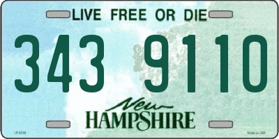 NH license plate 3439110