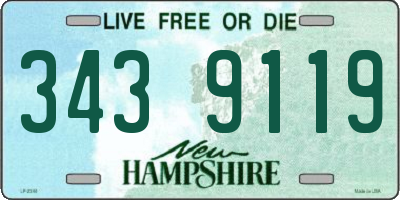 NH license plate 3439119