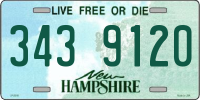 NH license plate 3439120