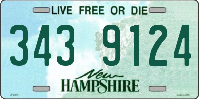 NH license plate 3439124