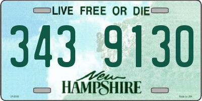 NH license plate 3439130