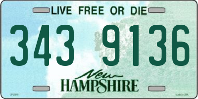 NH license plate 3439136