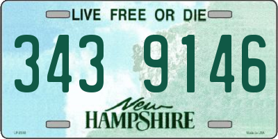 NH license plate 3439146