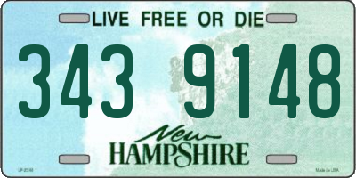 NH license plate 3439148