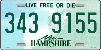NH license plate 3439155