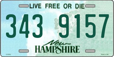 NH license plate 3439157