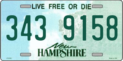 NH license plate 3439158