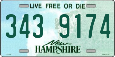 NH license plate 3439174