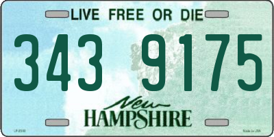 NH license plate 3439175