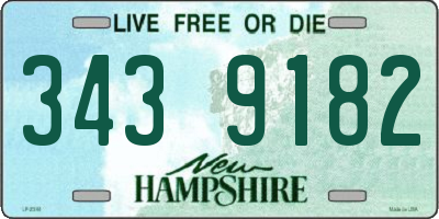 NH license plate 3439182