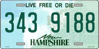 NH license plate 3439188