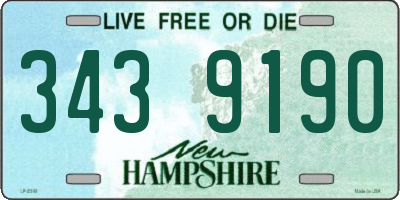 NH license plate 3439190