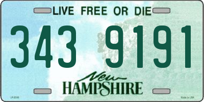 NH license plate 3439191