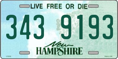 NH license plate 3439193
