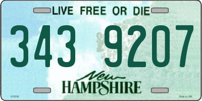 NH license plate 3439207