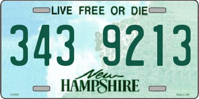 NH license plate 3439213