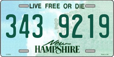 NH license plate 3439219