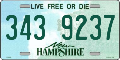 NH license plate 3439237